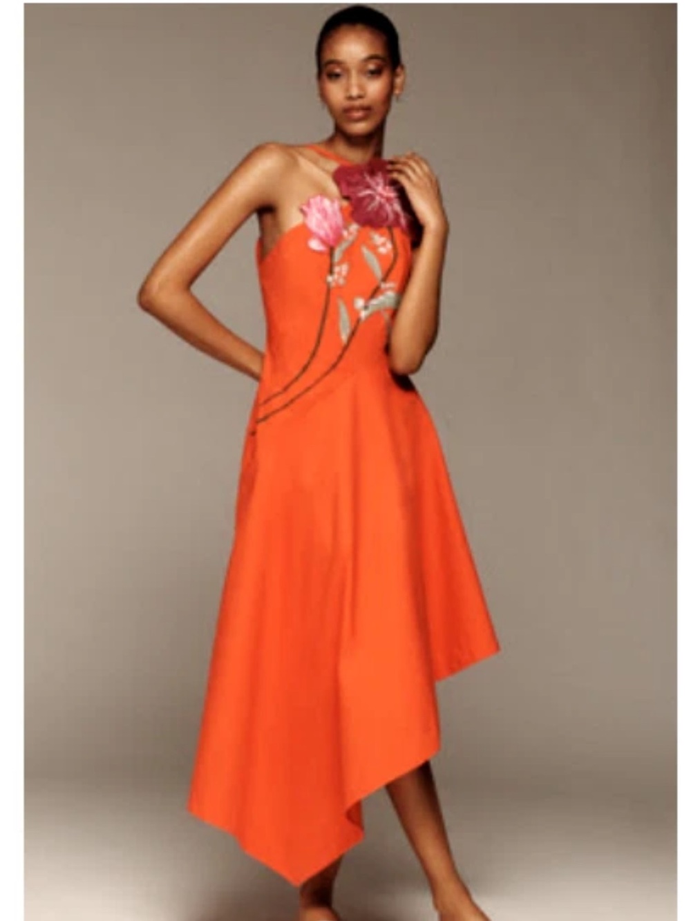 NWT SOLD OUT IN STORES Yukiko Noritake x Anthropology Asymmetric Midi Dress